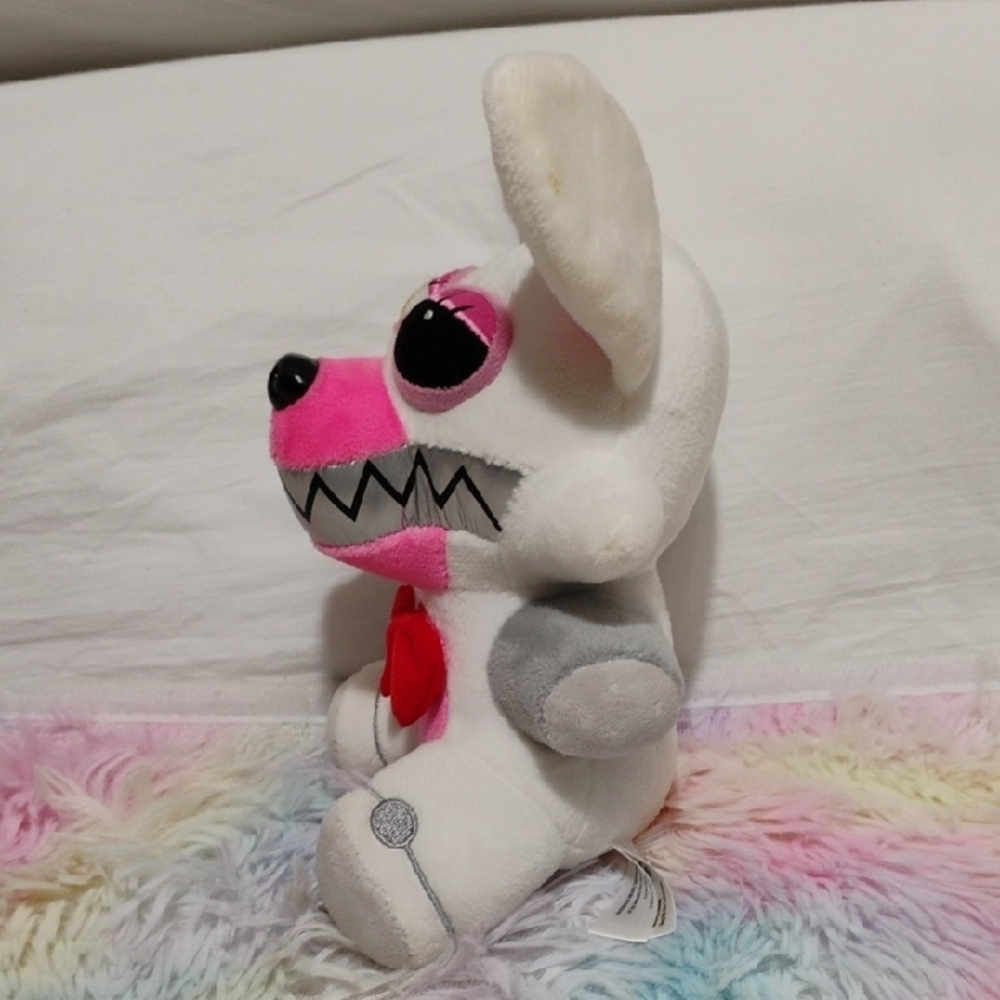 Five Nights At Freddy's Funka Plush 8" Pink & White Plush Toy W Red Bow - Picture 11 of 14